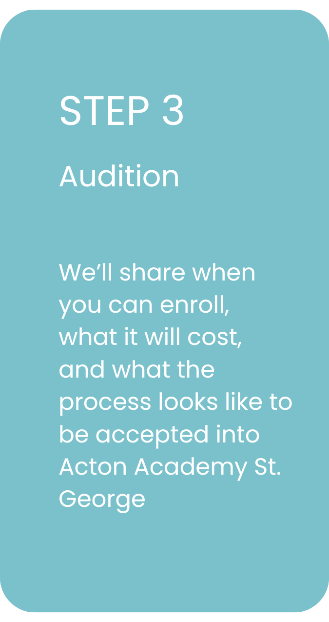 acton academy st george private school step audition | Acton St. George